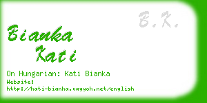 bianka kati business card